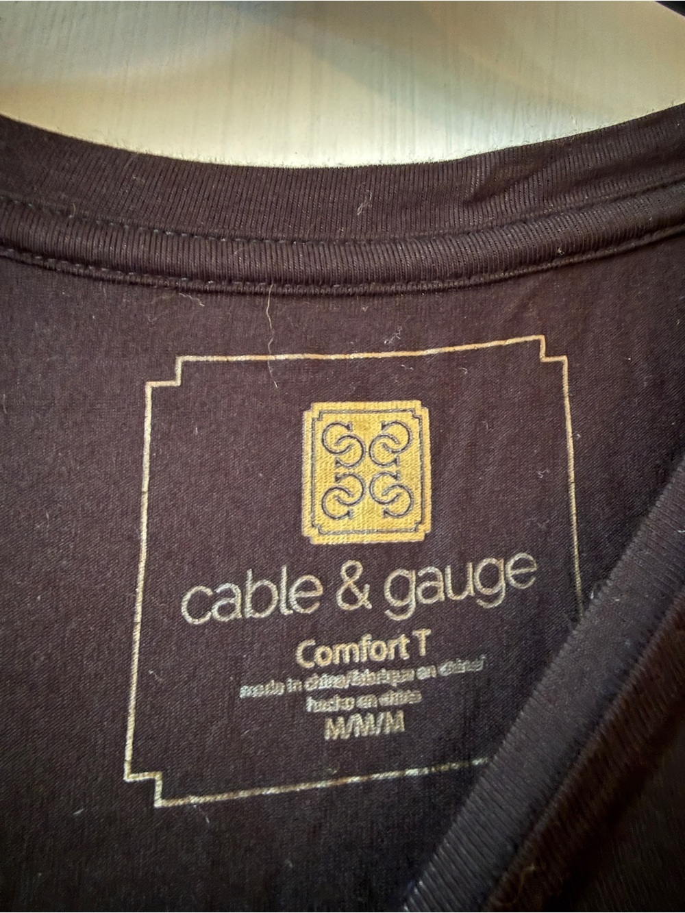 Cable & Gauge Black Short Sleeve Scoop Hem Tee size M - Picture 5 of 7